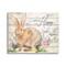 Stupell Industries Spring Floral Happy Easter Bunny Canvas Wall Art